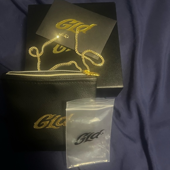 NEVER WORN The GLD SHOP 18K Vermeil Franco Chain (3mm 16in) With White Gold Cros - Picture 4 of 5